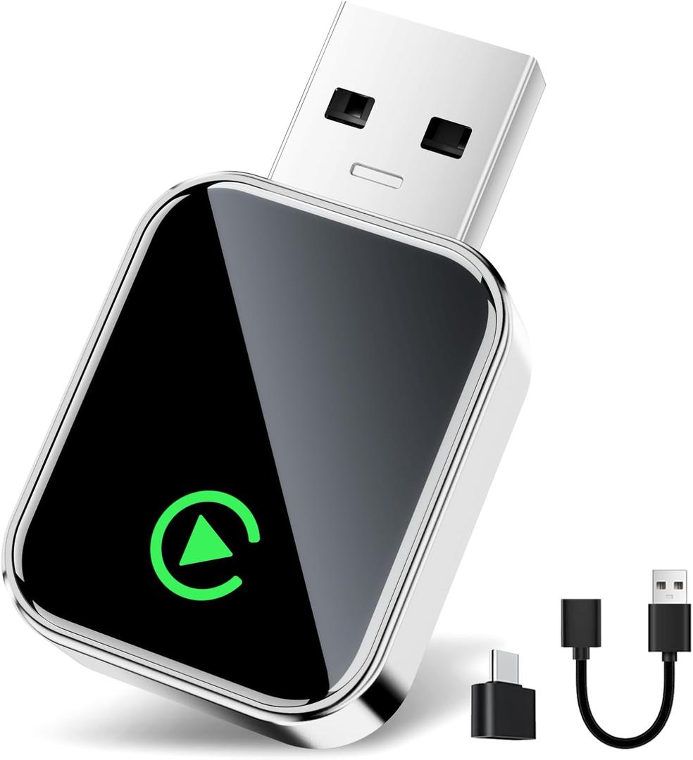 Wireless CarPlay Adapter for iPhone [2025 Upgraded], Plug & Play, Mini Size, Converts Wired to Wireless Apple CarPlay,No Delay Carplay Dongle for Apple iOS 10+/Android 11+ and Above