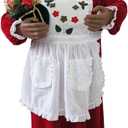Fraser Hill Farm 3-ft. African American Mrs. Claus Animatronic with Apron and Gift Sack, Indoor Animated Holiday Home Decor, Moving Christmas Decoration with Music