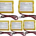 NEAFAZA 3.6v 1000mAh Ni-CD Exit Sign Emergency Light Battery Pack Compatible with OSA107 PowerSonic A5289-1 DISON KRH-15/51 KRH15/51 JLEU9 (5 Pack)