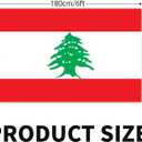3ply Lebanon Flag 4x6 Ft Double Layers Heavy Duty Durable Large Lebanese Flag Banner Outdoor Indoor Decorations with 2 Brass Grommets