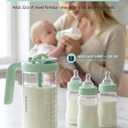 Borosilicate Glass Formula Mixing Pitcher 32oz True Mixing Capacity, Time Dial for Freshness Tracking, Dishwasher-Safe, BPA-Free Lid, Perfect for Breastmilk Pitcher Method & Multi-Baby Feeding