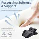 Ergonomic Memory Foam Wedge Pillow, Contoured Support Pillows, 27 Angled Support for Waist and Neck, Multi-Position Support Pillow (Black)