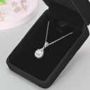 6 Pieces Classic Velvet Necklace Pendant Box for Jewelry Gift, Small Jewellry Storage Display Case for Wedding Engagement Birthday Anniversary (Black)