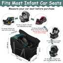 SCTEL Infant Car Seat Travel Bag Fit Doona Car Seat Stroller and Base, Chicco Keyfit 35 and Base, Doona Travel Bag with Wheels, Padded Car Seat Bags for Air Travel, Nuna Travel Bag with Zipper Pocket