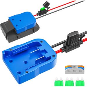 Power Ride Wheel Adapter Compatible for Kobalt 24V Battery Adapter with Fuse & Wire Terminal,14 Gauge Wire Power Convertor for DIY RC Trucks, RC Toys, Robotics, Work Lights