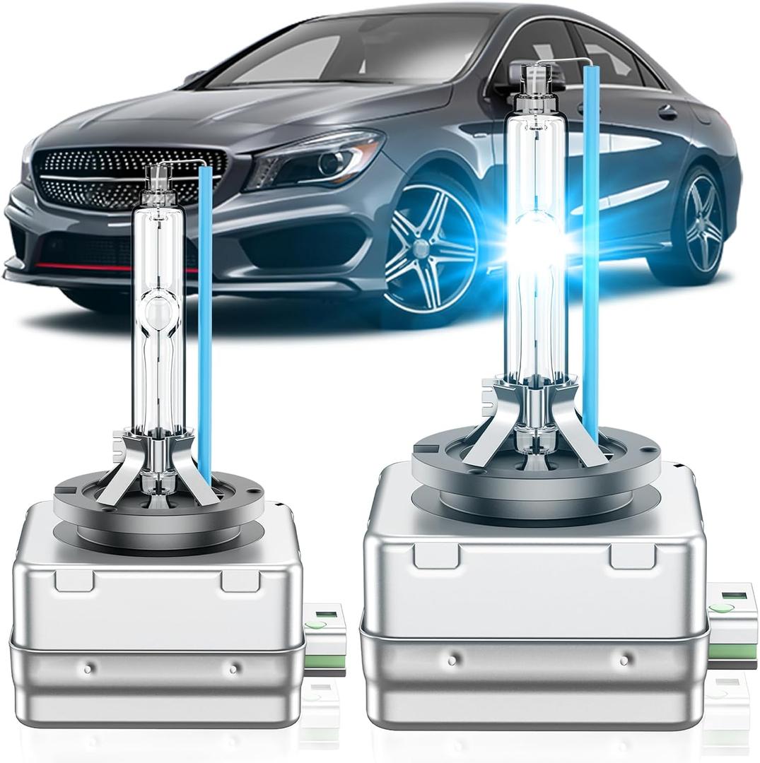 Fit for Mercedes Benz 2014-2016 CLA250 GLA250 2014-2018 GLA45 AMG D3S HID Xenon Headlight Bulbs, High and Low Beam OEM 35W Bi-Xenon Light Bulb Replacement, 8000K Blue White, Pack of 2