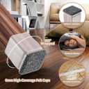 YSD 16PCS Chair Leg Floor Protectors, 0.75inch Small Transparent Chair Leg Caps for Tilt Chair Legs, Hardwood Floor Protectors for Furniture Legs with Felt Pads Sliders,No Scratches No Noise