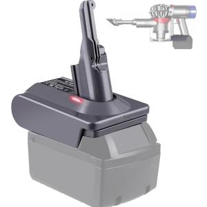 Upgrade V7/V8 Battery Adapter, for Milwaukee M18 18V Li-ion Battery, Replace for Dyson V7 and V8 Battery Series Cordless Stick Vacuum Cleaner (V7 V8 Common)
