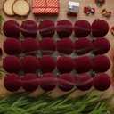 24PCS Light Scented Velvet Christmas Balls Ornament Shatterproof Velvet Xmas Tree Baubles Hanging Pendant for Winter Party Holiday Home Gift Office Yard Decor (Wine Red,3.15'') 