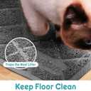 Cat Litter Mat Litter Trapping Mat, 24" x 17" Premium Durable PVC Grid Mesh with Scatter Control, Non-slip, Less Waste Cat Litter Box Mat, Soft on Kittys Paws, Urine Waterproof (Grey)