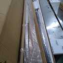 FREDBECK 36X84(Double 18x84) Bifold Door Frosted Glass Brown Sliding Closet Barn Doors with Hardware Kit Included, Water-Proof PVC Surface for Bedroom,Bathroom,Assembly Required