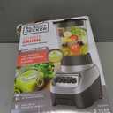 BLACK+DECKER BL1230SG PowerCrush Multi-Function Blender with 6-Cup Glass Jar, 4 Speed Settings, Silver