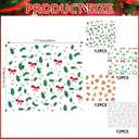 DANHMAO 48 Pcs Christmas Cellophane Cookie Tray Bags Clear Cello Tray Bag 15.5 x 18 Christmas Cookie Bags with Twist-Ties for Xmas Party Favors, Baking Gifts & Family Gatherings