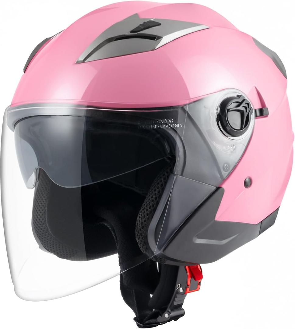 3/4 Motorcycle Helmets Open Face Adult Motorbike Helmet Double Visor Medium