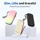 LXFEIFANTECH Slim Carrying Case Compatible with Nintendo Switch 2 2025, Hard Shell Travel Case with 12 Game Card Slots & Screen Protector Mat , Portable Hard Shell Storage Bag, Black