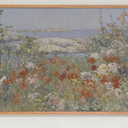 Flowers By The Sea" Framed Canvas | Horizontal 24x36 Inches