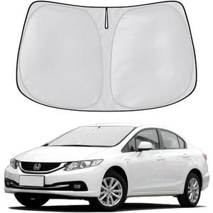 Windshield Sun Shade for Honda Civic 2012 2013 2014 2015, Front Window Shade Sun Visor Protector Honda Civic Accessories Foldable Sunshade Blocks UV Rays Keeps Your Car Cooler