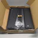 Black Corner Bread Box for Kitchen Countertop, Large Bread Container Storage Bamboo Wooden Farmhouse Bread Box with Window Bread Holder