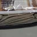 Burlywood Pinch Pleated Floor to Ceiling Long Curtains 105 Inch Length Taupe Linen Semi Sheer Curtains for Bedroom 2 Panels Set with Hooks Rings Light Filtering Neutral Farmhouse Drapes 50 Inch Wide