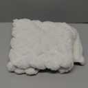 ZLINA Set of 2 Cream White Faux Fur Decorative Throw Pillow Covers Fluffy Striped Pillowcase Cushion Covers 18 x 18 Inch Decor Sofa Couch Bedroom