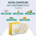 3 x Solid Rice Protein Water Shampoo Bar With Conditioner Effect Hair Soap  Shampoo Bars For Hair With All Natural Plant Based Essential Oils And Zero Waste Packaging (Chamomile And Mint)