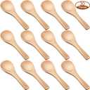 30 Pcs Small Wooden Spoons, 3. 5 Inch Mini Wood Natural Spoons for Jars Tasting Condiments Salt Sugar Coffee Tea Honey Spices, Tiny Wooden Teaspoons for Kitchen Supplies(Natural Color)