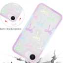 Jusy Compatible with iPhone 16e Bow Phone Case, Cute Clear Ribbon Bowknot Pattern Aesthetic Soft TPU Transparent Cases Protective Phone Cover for Women Girly - Colourful