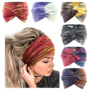 Extra Wide Headbands for Women Large Turban Headband Non Slip Boho Elastic Hairband Hair Twisted Knot Head Bands Accessories (6 Pcs: C)