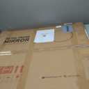 TokeShimi 36 in Round Brushed Nickel Mirror, Tempered Shatterproof Circle Wall Mirror, Farmhouse Metal Mirrored for Restroom, Entryway, Bedroom, Vanity, Living Room