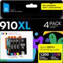 iNKPAD 910XL Ink Cartridges Compatible with HP 910 XL 910XL Ink Cartridges Combo Pack for Officejet Pro 8020 8035 8028 8025 Officejet 8022 8010 8015 8018 (4-Pack, Black Cyan Magenta Yellow)