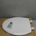 Bemis 7300SLEC Slow Close Toilet Seat, Easy Clean Hinges and Durable Plastic Seat, Made in USA, Elongated, White