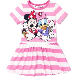 Disney Toddler Girls Dresses Minnie Mouse Dress Short Sleeve Stripe Print Dress A-line Princess Dress
, Size: 4–5 Years 