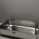 Stainless Steel Litter Box, 23.6x15.7"x6" Deep Stainless Steel Cat Litter Box Extra Large, XL Metal Litterbox for Big Cats with High Sides, Non Stick Surface, Easy to Clean