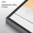 Neutral Abstract Wall Art Set of 3 Framed Canvas Prints, 16x24 Inch Modern Beige Black Abstract Paintings with Gold Accents, Minimalist Wall Decor for Living Room Bedroom Dining Room, Metal Frame Ready to Hang