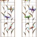 SUNNYPARK Set of 2 Dragonfly Metal Garden Trellis for Climbing Plants, Decorative Vegetables Flowers Vine Trellis for Outdoor Patio 60'' H x 11'' W