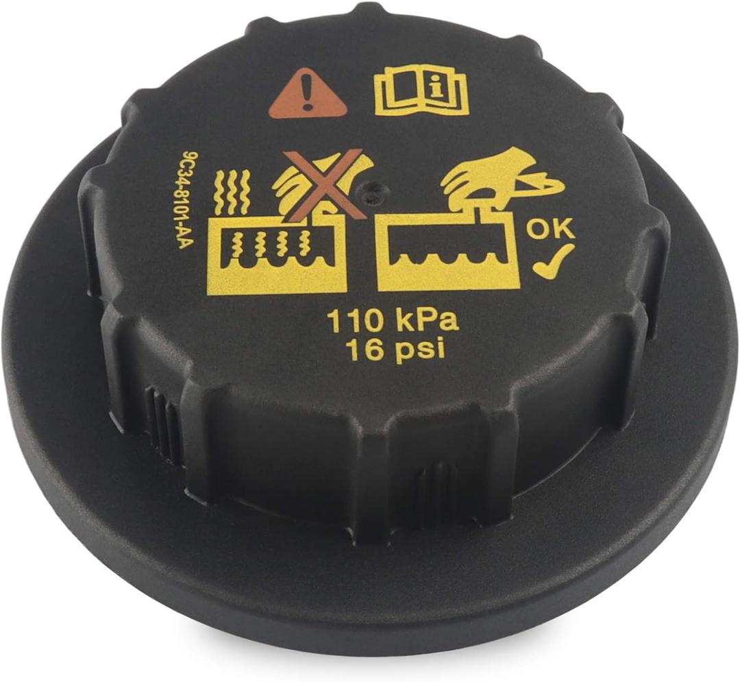 Radiator Pressure Cap, Coolant Reservoir Cap Replace RS-527, RS527, 9C3Z-8101-B, 9C3Z8101B Compatible with Ford 6.0 7.3 Powerstroke - Explorer F150 F250 F350 Mustang Taurus, Lincoln, Mercury, More