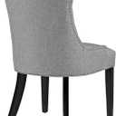 Modway Regent Button Tufted Upholstered Fabric Dining Chair in Light Gray, 25"D x 22"W x 36"H
