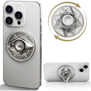 OGRANEE Fidget Spinner Magnetic Phone Stand, Adjustable Phone Ring Holder Removable Phone Grip Finger Loop Kickstand, Compatible with Mag Safe Accessories for iPhone 16/ 15/ 14/ 13 Series and Smartphones