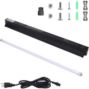 Aiicioo T5 HO UVB Reptile Light Fixture 10.0 24W Light Combo Kit 22 Inch Light Fixture Reptile Terrarium Hood Reptile Light Bar for Bearded Dragon Lizards Turtle Tank