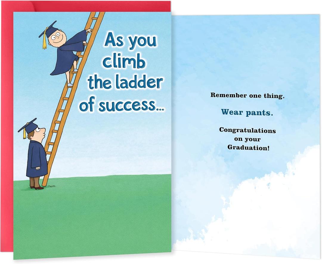 2 x Funny Graduation Card for Him Her,2026 High School & College Graduation Gifts Cards Decorations for Girls Boys Daughter Son Women Men Family Friend