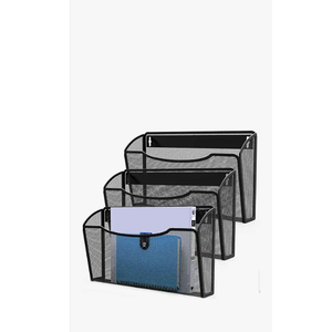 MINDEPOT Wall File Organizer,Hanging Wall Mounted File Folder Binder Holder Mail Organizer for Office,Home and School Supplies