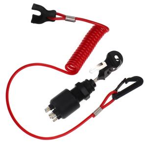 ZOOKOTO 5005801 Ignition Switch & Key Assembly with Safety Lanyard for Johnson Evinrude Boat, 175974 for Johnson Ignition Evinrude 40-200HP Outboard Motor