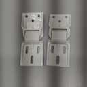 Durable Freezer Plastic Hinges 2 Pcs Universal 3 Holes Folding Hinge 95-110 Degrees Chest Freezer Hinges Small Hinge with Screws Replacement Fridge Refrigerator Repair Parts - Grey