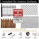 Corvette Gifts for Men, Corvette Accessories, Vintage Metal Corvette Parking Only Signs