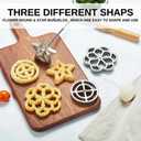 Bunuelos Mold with Handle, 304 Stainless steel Flower, Round and Star Rosette Molde with Long Fork- Rosette Para Buuelos de Viento Moldes Mexicanos Tools Set with 3 Interchangeable Heads