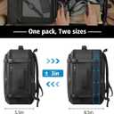 Ample Space Travel Backpack with LifetimeWarranty,Expandable Carry on Backpack with USB Cable Port,Fits 17.3"Laptop Notebook,Water Resistant Weekender Backpack Business Trips,Daily Travel,Black