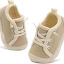 FEETCITY Toddler Boys Shoes Toddler Barefoot Shoes Kids Sneakers Tennis Shoe Slip On Baby Walking Shoe (Beige)