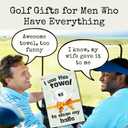 Funny Golf Towels- Golf Themed Gag Gifts for Men Who Have Everything, Golf Towels for Golf Bags with Clip for Men, Funny, Unique Accessories (Clean) (Multicolor-6)