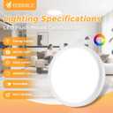 1Pack 15.8 Inch LED Flush Mount Ceiling Light, 35W, 120lm/W, 4200LM, CRI95+, 2700K-5000K 5CCT & Dimmable, White Thin Flat Surface Mount Lights for Bedroom, Living Room, Dining Room, Garage