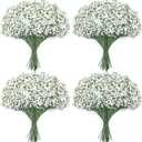 Babys Breath Artificial Flowers - 40PCS Real Touch White Gypsophila Bouquets for Floral Decoration, Wedding, Home, Party, and Garden